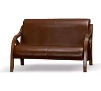 JV Möbel Designer Banc en cuir à deux places pour le bureau