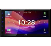 JVC Ampli-tuner multimédia 2 DIN Android Auto™, Apple CarPlay, connexion possible à une caméra de recul, tuner DAB+, avec télécommande