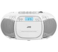 JVC Boombox RC-E451W Blanc - Lecteur CD Radio Portable avec Bluetooth, Tuner FM, USB & AUX - Lecture MP3, CD-R/CD-RW, 3.2W Stéréo, Écran LCD, Compact & Léger