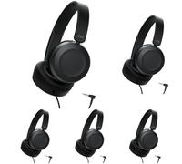 JVC, Caque Supra-aural Pliable, Télécommande et Micro pour Smartphones intégrés aux écouteurs, HA S31M-B-E (Noir) (Lot de 5)