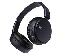 JVC Casque sans Fil avec Bluetooth 5.2, Microphone, Batterie 35h, 3 Modes de Son et égaliseur. Légers, Basses puissantes et Design réglable, HA-S36W-A (Bleu)