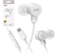 JVC Écouteurs USB-C filaires - Isolation du Bruit - DAC - Audio Haute résolution - Micro intégré avec sourdine - Embouts Confortables en Silicone - Télécommande à 3 Boutons - Plug & Play - Câble de