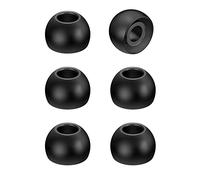 JVC Embouts de Remplacement en Silicone, Lot de (6) Embouts, Convient à de Nombreux modèles JVC (Moyen) - EP-FX2M-B (Noir)