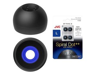 JVC EP-FX10 Lot de 4 Embouts en Spirale pour Oreillettes Taille S à L Compatible avec de Nombreux modèles JVC