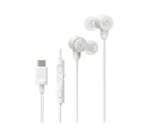 JVC HA-FR29UC-W Casque filaire USB de type C léger et confortable, audio haute résolution, microphone et contrôle du volume, certifié IPX2, convertisseur D/A minimise le bruit et la dégradation du son