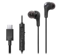 JVC HA-FR9UC-B, Écouteurs filaires Gumy Connect USB Type-C avec Un Son Puissant et Clair, télécommande Pratique Marche/arrêt du Micro, 3 Boutons, HA-FR9UC-B (Noir)