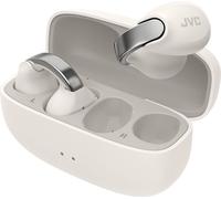 JVC nearphones Style Clip d'oreille Ecouteurs sans Fils avec Boucle Brillante Confortables, Bluetooth 5.3, Connexion multipoints, autonomie 24H, Application dédiée- HA-NP1T-W (Blanc cassé)
