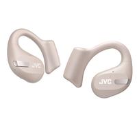 JVC Nearphones HA-NP50T-C, True Wireless, Design Oreilles Libres, Ecoutez de la Musique sans Vous Couper du Monde, Légers, ANC pour Les appels, IPX4, 38 h d'autonomie, BT 5.3, Beige Sable