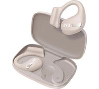 JVC Nearphones HA-NP50T-C, True Wireless, Design Oreilles Libres, Ecoutez de la Musique sans Vous Couper du Monde, Légers, ANC pour Les appels, IPX4, 38 h d'autonomie, BT 5.3, Beige Sable