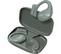 JVC Nearphones HA-NP50T-G True Wireless, Design Oreilles Libres, Ecoutez de la Musique sans Vous Couper du Monde, Légers, ANC pour Les appels, IPX4, 38 h d'autonomie, BT 5.3, Vert Sauge