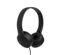 JVC HA-S33UC-B USB-C Casque Supra-auriculaire Pliable avec Microphone et télécommande à 3 Boutons, câble unilatéral, Noir