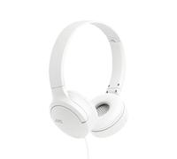 JVC HA-S33UC-W USB-C Casque Supra-auriculaire Pliable avec Microphone et télécommande à 3 Boutons, câble unilatéral, Blanc