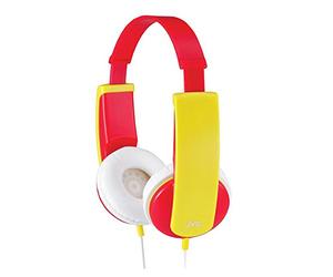 JVC HAKD5ROUGE Casque universel avec Cordon 0,80 m pour Enfant Rouge/Jaune