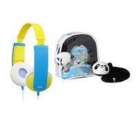JVC HAKD5TRAV-Y Tinyphones Travel Gift Set - Headphones, Neck Pillow, Backpack & Stickers