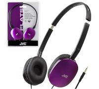 JVC HAS160V Flats Lightweight Folding Headphones on Ear Violet