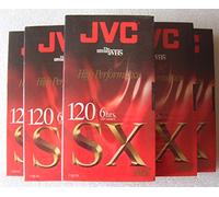 JVC haute performance SX 120 heures. cassettes VHS. Lot de 5