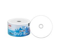 JVC Lot de 50 DVD-R vierges haute résolution pour imprimante jet d'encre Blanc