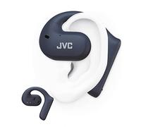 JVC Nearphones, écouteurs True Wireless, Design Oreilles Libres, Water Proof (IPX4) pour Le Running, Micro Fonction Mute, Autonomie 17H, Bluetooth 5.1, HA-NP35T-A (Bleu)