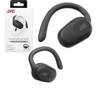 JVC nearphones HANP40TB Casque sans Fil à Oreilles Ouvertes avec mécanisme de Mouvement pivotant, Son de 16 mm, Utilisation Unique, BT 5.4, Longue durée de Vie de la Batterie (jusqu'à 26 Heures) -