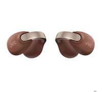 JVC nearphones Style Clip d'oreille Ecouteurs sans Fils avec Boucle Brillante, Confortables, Bluetooth 5.3, Connexion multipoints, autonomie 24H, Application dédiée- HA-NP1T-T (Marron)