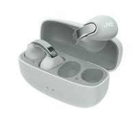 JVC nearphones Style Clip d'oreille Ecouteurs sans Fils avec Boucle Brillante, Confortables, Bluetooth 5.3, Connexion multipoints, autonomie 24H, Application dédiée - HA-NP1T-H (Gris Ciel)