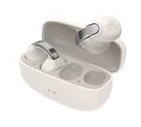 JVC nearphones Style Clip d'oreille Ecouteurs sans Fils avec Boucle Brillante Confortables, Bluetooth 5.3, Connexion multipoints, autonomie 24H, Application dédiée- HA-NP1T-W (Blanc cassé)