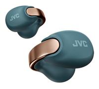JVC nearphones Style Clip d'oreille Ecouteurs sans Fils avec Boucle Brillante, Confortables, Bluetooth 5.3, Connexion multipoints, autonomie 24H, Application dédiée - HA-NP1T-A (Bleu Carnard)