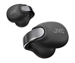 JVC nearphones Style Clip d'oreille Ecouteurs sans Fils avec Boucle Brillante, Confortables, Bluetooth 5.3, Connexion multipoints, autonomie 24H, Application dédiée - HA-NP1T-B (Noir Charbon)