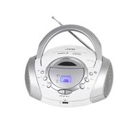 JVC Radio CD stéréo RD-F321W – Tuner FM, Lecteur USB MP3 – Argent