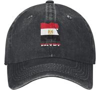 JVCEZRMLQ Carte Égypte Drapeau DrapeauVinta ge Casquette de Baseball en Jean lavé Chassez décontracté Unisex Adulte réglable