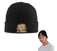JVCEZRMLQ Embrace La Folie du Capybara Ne t’inquiète Pas Sois cappy Bonnet tricoté Chaud Bonnet Bonnet Automne Hiver Tuques d’extérieur Bonnets pour Hommes Femmes