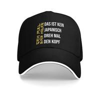 JVCEZRMLQ Été, ce n’est Pas Japonais, Tourne la tête Casquette de Baseball Hommes, Femmes Casquette Snapback rétro ge t a bière, blagues drôles de Type rman Chapeaux Formels