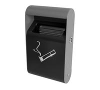 JVD Cendrier mural 1,5 L en acier – usage intérieur et extérieur – Professionnel Noir