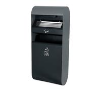 JVD Cendrier mural 3L avec Collecteur de 14L - Idéal pour usage extérieur
