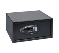 JVD Coffre-fort électronique à code Guardian - Pour Hôtel - Éclairage LED - Eclairage LED - Verrouillage par code - Blocage automatique en cas d'infraction - Compact & élégant