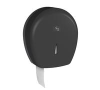 JVD Distributeur de Papier Hygiénique Yaliss Jumbo 400 Noir Mat - pour Sanitaires Publics, Écoles, Hôtels et Restaurants - Matériel Professionel