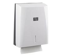 JVD Distributeur d'essuie-Mains Yaliss Blanc - pour Sanitaires Publics, Écoles, Hôtels et Restaurants - Matériel Professionel