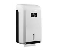 JVD Distributeur Papier Toilette Feuille à Feuille Mural Cleanline Maxi Blanc