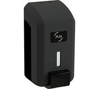 JVD Distributeur Noir Mat de Savon Liquide Ressort en Mousse Bouton Poussoir Réservoir Amovible