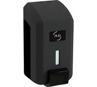 JVD Distributeur Noir Mat de Savon Liquide Ressort en Mousse Bouton Poussoir Réservoir Amovible
