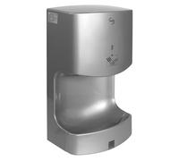 JVD Sèche-Mains Airwave Gris métallisé - Séchage en 15-20s - Haute Performance 1400 W - sans Contact, Automatique Via Infrarouge - Montage Mural