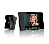 JVDDI 2.4GHz sans Fil vidéo Sonnette système d'interphone caméra Cloche de Porte avec Moniteur d'écran de 7 Pouces déverrouiller Le contrôle d'accès for la Maison Villa