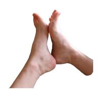 JVDDI Modèle de Pied, Faux Ongles, Orteils Fins, Silicone Liquide, Mannequin Grec féminin, Plastique DZGG(Left 1pcs)