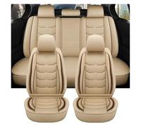 Jvdoipgd Housses Sieges Housse Siège Voiture Universelle en Cuir pour Tous Modèles pour Captur pour Logan pour Kadjar Trafic pour Scenic Accoudoir Style Siege Voiture Couvre(Beige)
