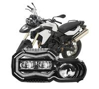 Jvdoipgd Phare Pour F800R F800GS F700GS F650GS Phare Feu Jour 110W E24 LED Projecteur Ensemble De Phares DRL Angel Eye