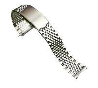 JVEIWAD Accessoires de montre Bracelet en perles riz compatible avec Omega Seamaster acier inoxydable à extrémité incurvée(18mm)