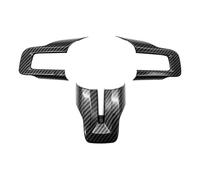 JVEIWAD Autocollant de Garniture de Panneau de Volant en Fiber de Carbone, Compatible avec Ford Mustang 2015 - 2023, Accessoires d'intérieur de Voiture