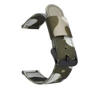 JVEIWAD Bracelet de montre camouflage en nylon 18/20/22/24 mm à dégagement rapide for homme, accessoire sport(Khaki camo 02,18mm)