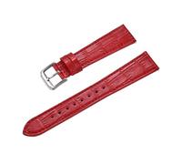 JVEIWAD Bracelet de montre classique en cuir de bambou à dégagement rapide for hommes et femmes, 16 mm, 18 mm, 19 mm, 20 mm, 21 mm, 22 mm(Red,20mm)