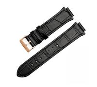 JVEIWAD Bracelet de montre compatible avec les bracelets en cuir Swarovski for femmes, séries 5027127, 5027131, 5080602 et 5096008, 21 mm à 14(Black rose gold)